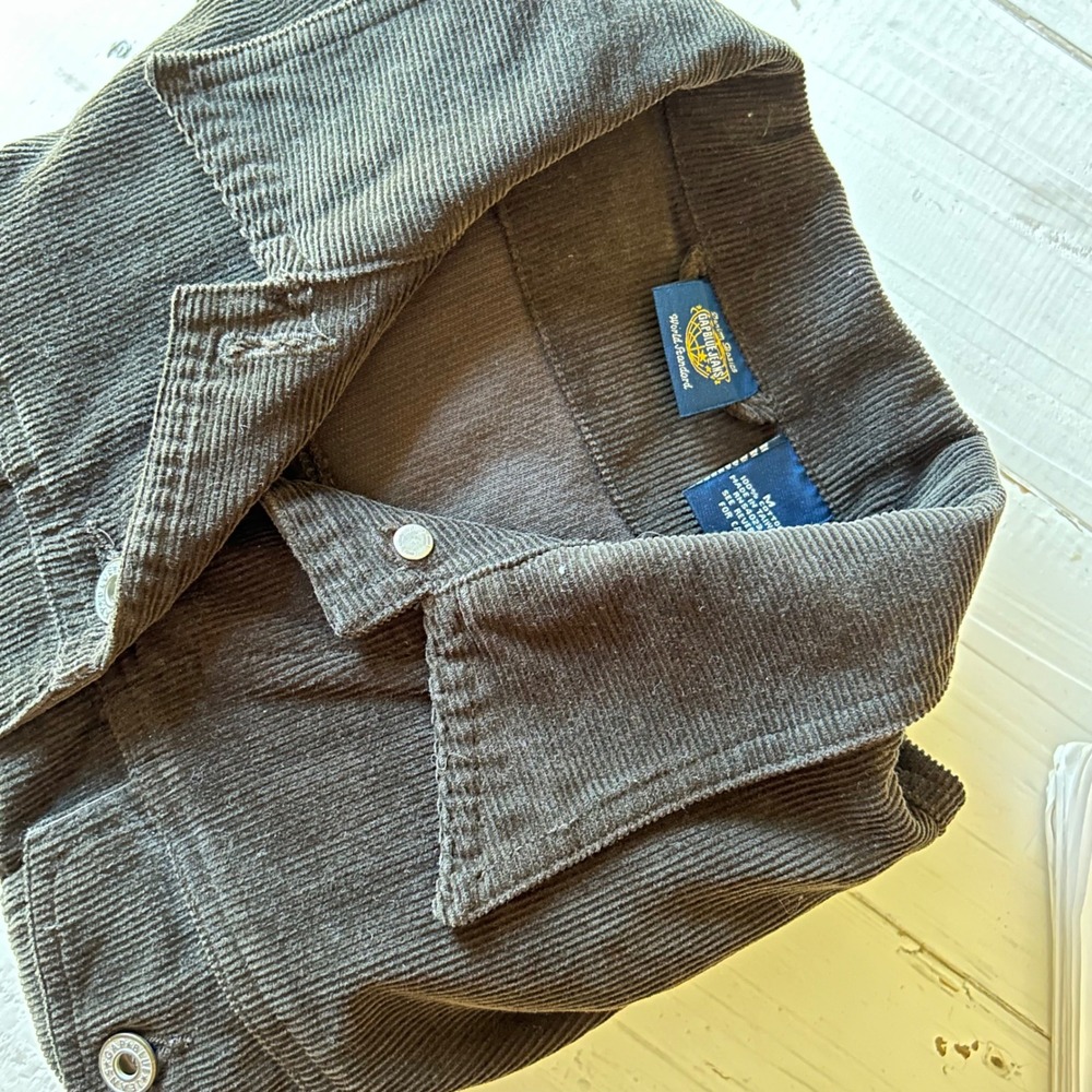 GAP Blue Jeans Corduroy Jacket‎ Brown Denim Basics World Standard Women's